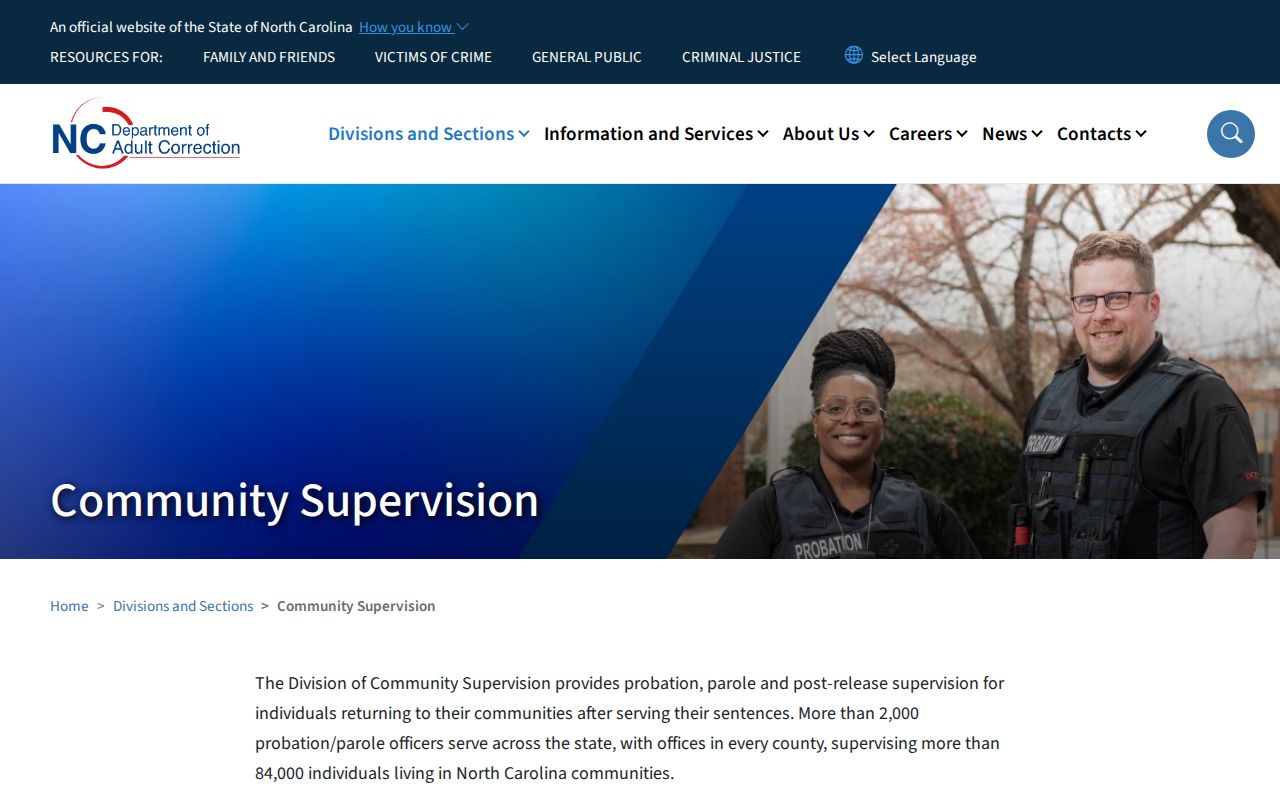 Chadbourn criminal record state community supervision overview
