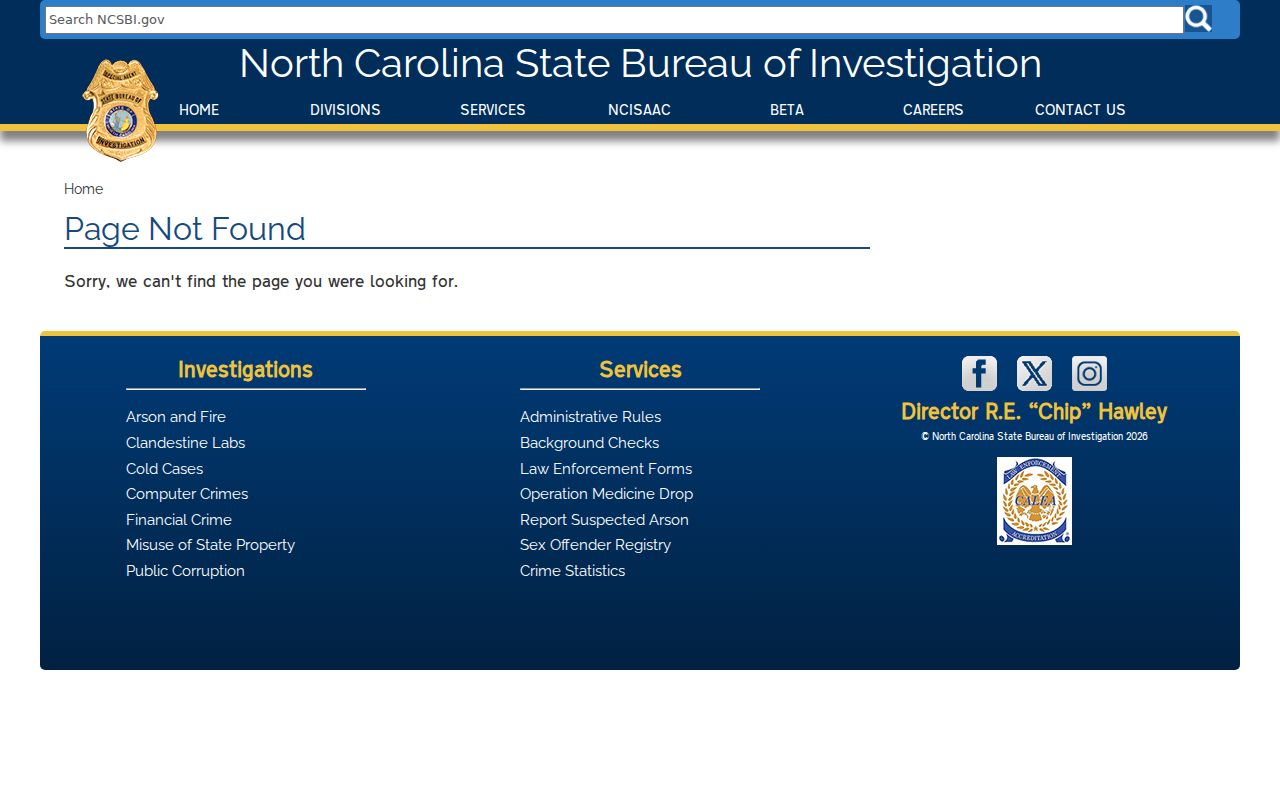 Columbus County arrest history through SBI personal record review