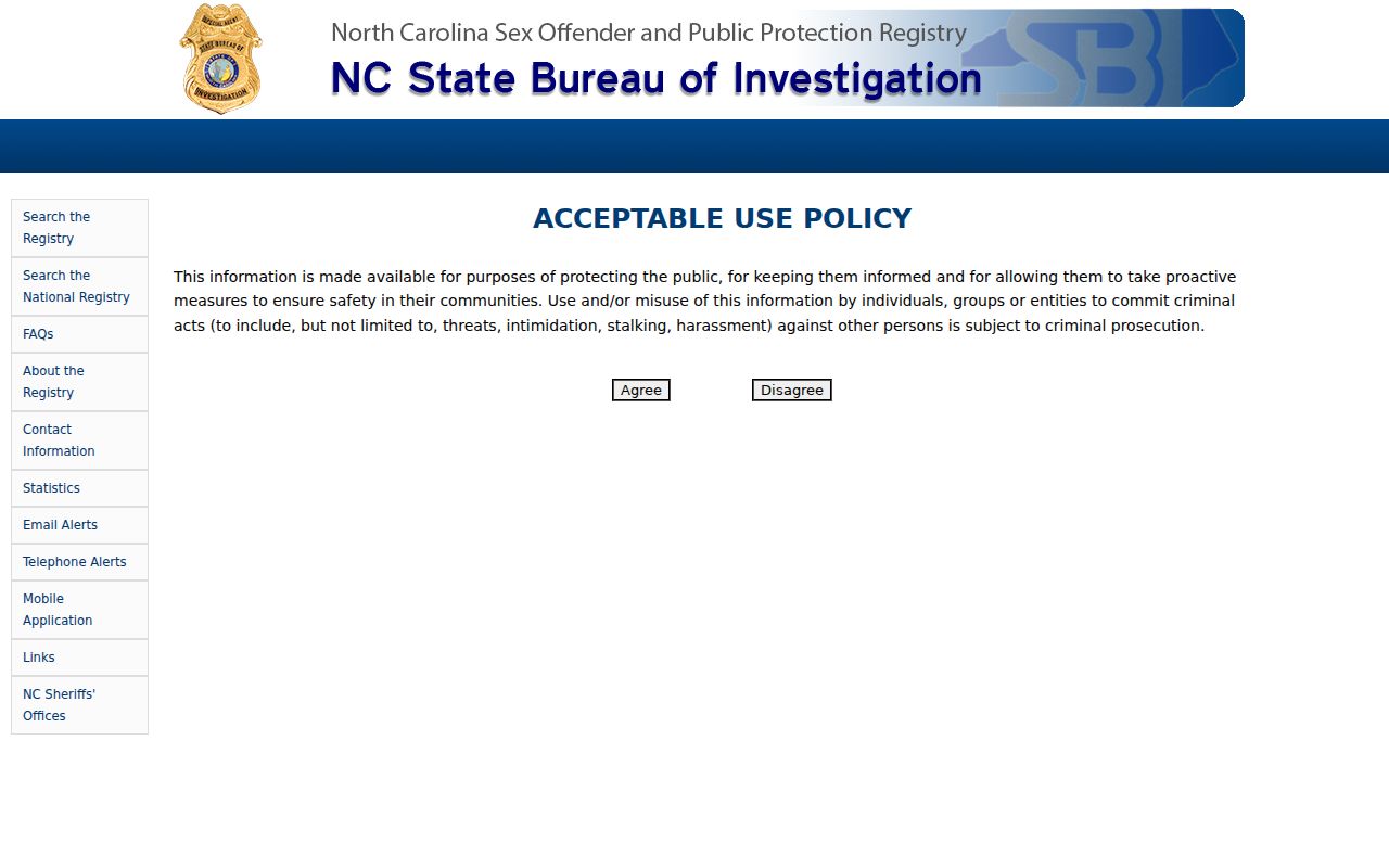 Columbus County sex offender registry search fields